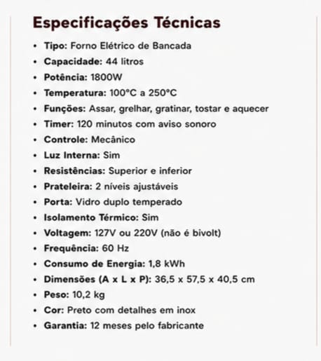 Forno elétrico - Imagem 6
